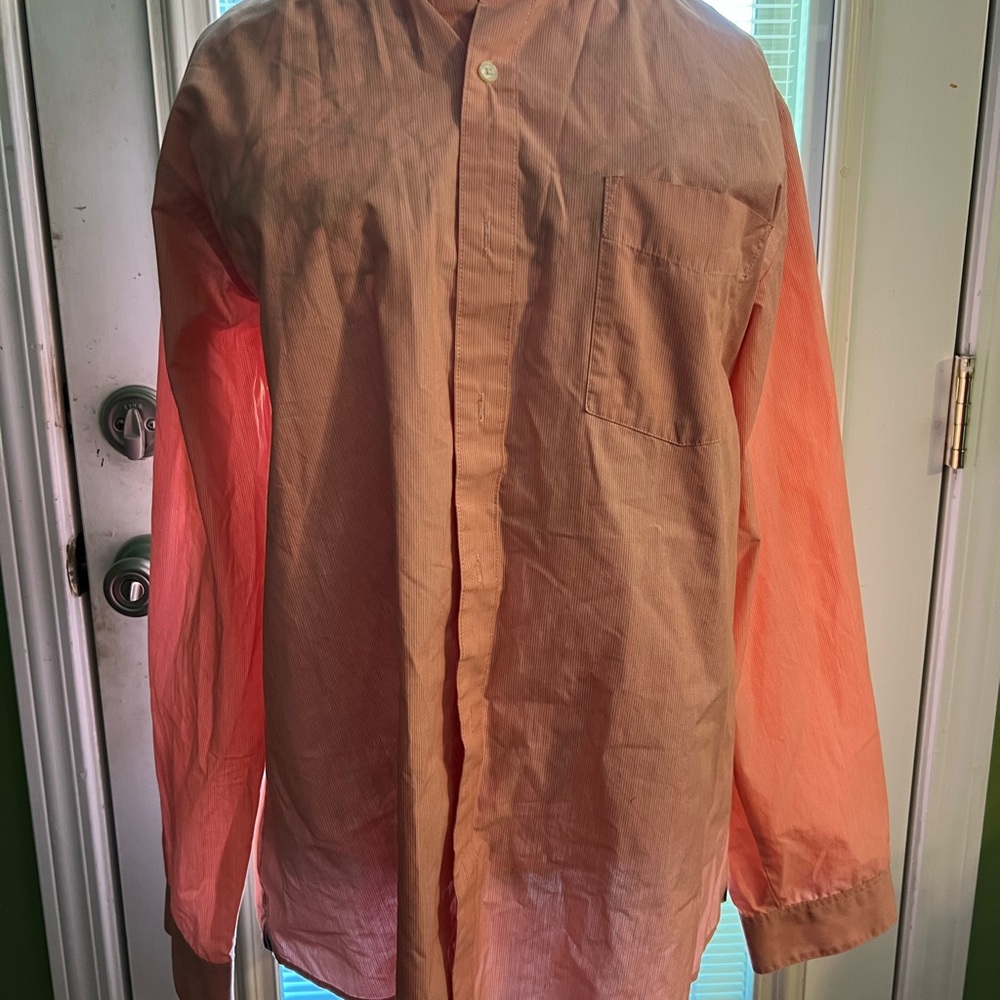 Men's Coral Button-Up Shirt